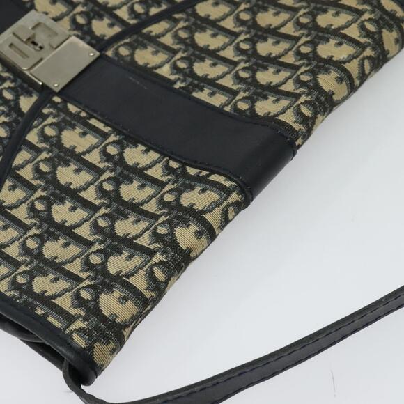 DIOR Trotter Canvas Shoulder Bag Navy Silver - Picture 6 of 13